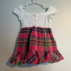 Ralph Lauren Smocked Plaid Cap Sleeve Dress – Baby Girl 6 Months